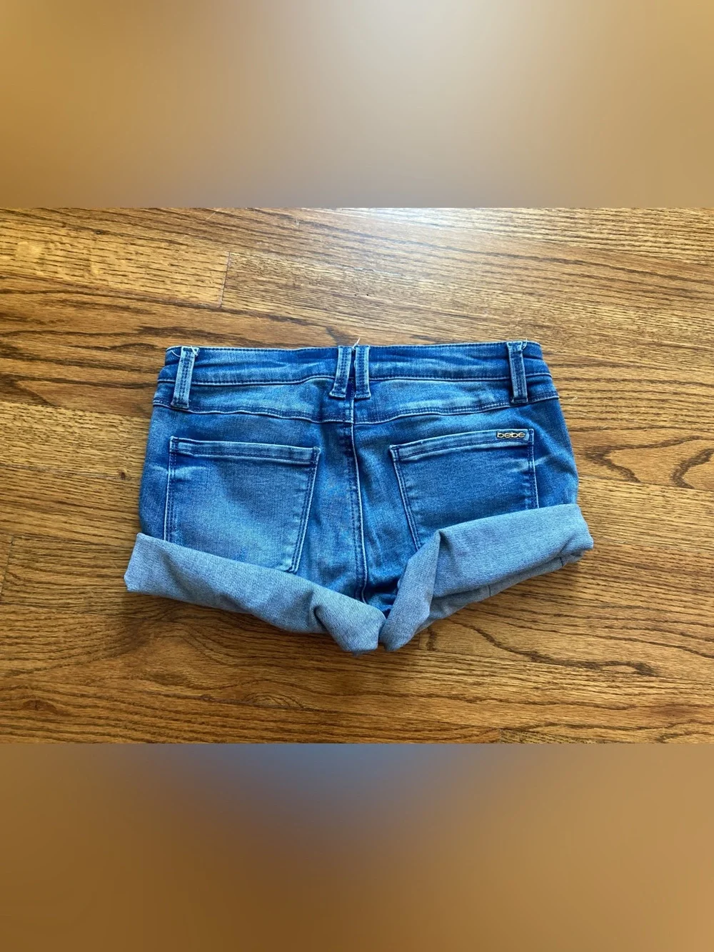 Bebe blue denim shorts size 27
